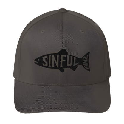 Embroidered Sinful Fish Logo Twill Cap