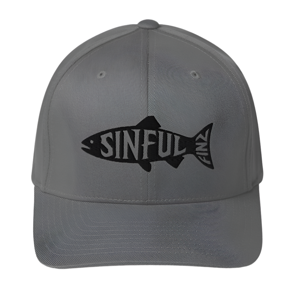 Embroidered Sinful Fish Logo Twill Cap