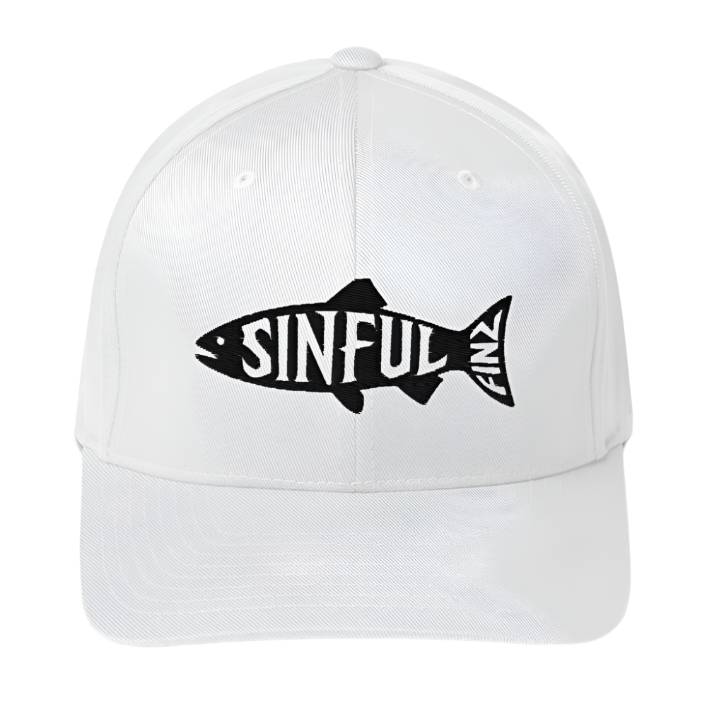 Embroidered Sinful Fish Logo Twill Cap