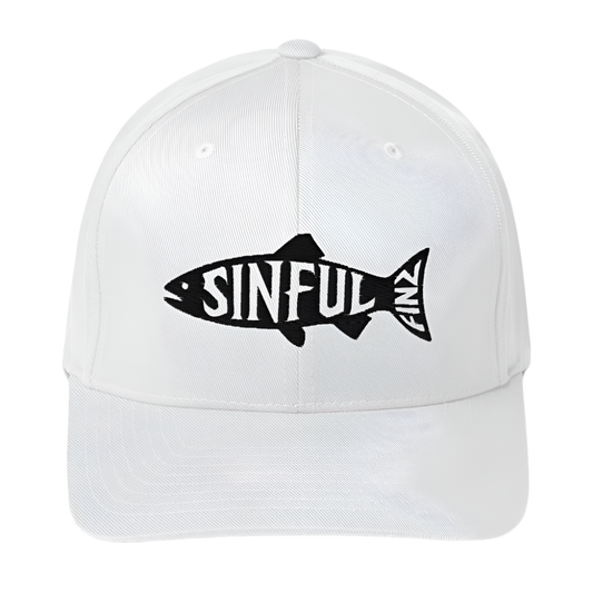 Embroidered Sinful Fish Logo Twill Cap