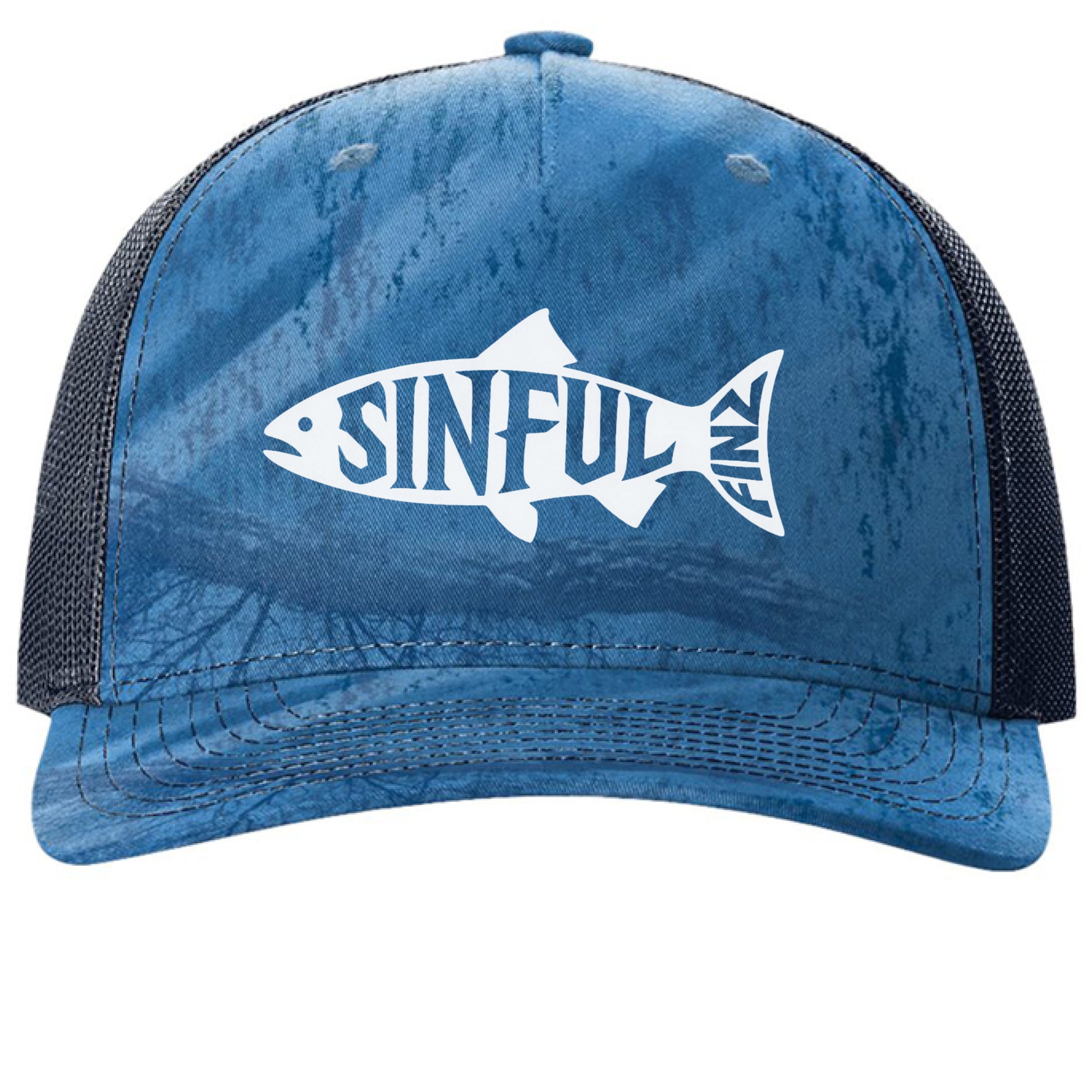 Realtree Fishing Light Blue/ Navy - FRONT